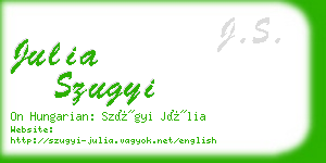 julia szugyi business card